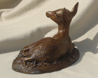 Babe Sculputure from Back -- Wildlife Art by Cary Savage Ingram